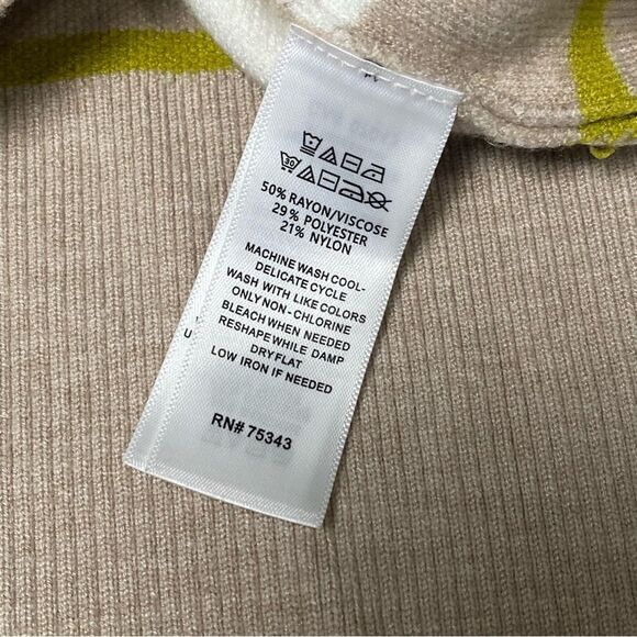 Tahari Super Soft Striped Mock Neck Tunic Sweater Women's Size Small - Picture 12 of 16